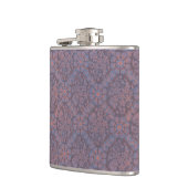 Lila Blumenmuster Flachmann (Links)