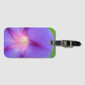 Lila Blumenmuster Gepäckanhänger (Vorderseite (Horizontal))