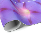 Lila Blumenmuster Geschenkpapier (Rolleneckpunkt)