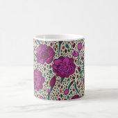 Lila Blumenmuster Kaffeetasse (Mittel)