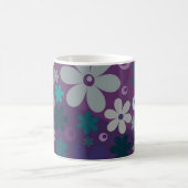 Lila Blumenmuster Kaffeetasse (Mittel)