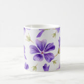 Lila Blumenmuster Kaffeetasse (Mittel)