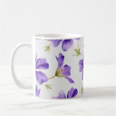 Lila Blumenmuster Kaffeetasse (Links)