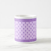 Lila Blumenmuster Kaffeetasse (Mittel)
