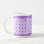 Lila Blumenmuster Kaffeetasse (Links)