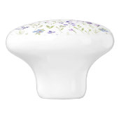 Lila Blumenmuster Keramikknauf (Seitenansicht)