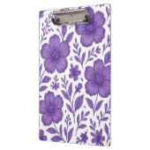 lila Blumenmuster Klemmbrett (Links)