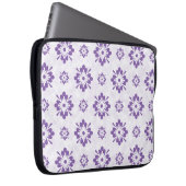 Lila Blumenmuster Laptopschutzhülle (Vorne Rechts)