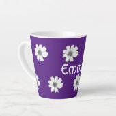 Lila Blumenmuster Milchtasse (Linke Ecke)