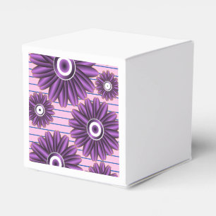 Lila Blumenmuster modernes abstraktes Blumendesign Geschenkschachtel