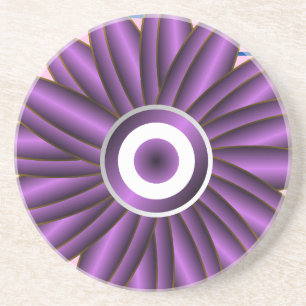 Lila Blumenmuster Modernes abstraktes Blumendesign Getränkeuntersetzer