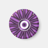 Lila Blumenmuster modernes abstraktes Blumendesign Magnet (Vorne)