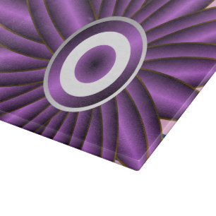 Lila Blumenmuster modernes abstraktes Blumendesign Schneidebrett