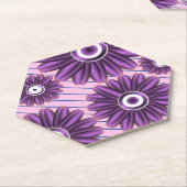 Lila Blumenmuster Modernes abstraktes Blumendesign Untersetzer (angewinkelt)