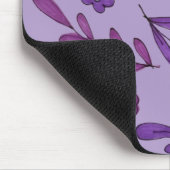 Lila Blumenmuster Mousepad (Ecke)