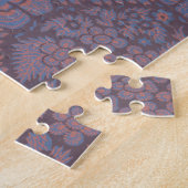 Lila Blumenmuster Puzzle (Seite)