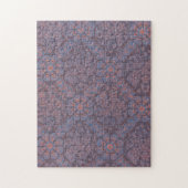 Lila Blumenmuster Puzzle (Vertikal)