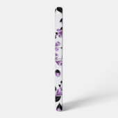 Lila Blumenmuster Samsung Galaxy Hülle (Linke Seite)