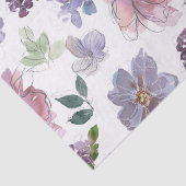 Lila Blumenmuster Seidenpapier (Detail)