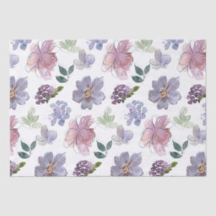 Lila Blumenmuster Seidenpapier