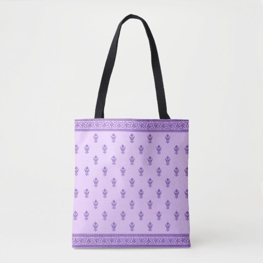 Lila Blumenmuster Tasche (Vorderseite)