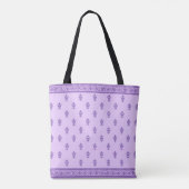 Lila Blumenmuster Tasche (Rückseite)