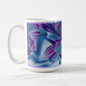 Lila Blumenmuster-Tasse Kaffeetasse (Links)