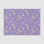 Lila Blumenmuster-Tissue-Papier Seidenpapier (Vorderseite)