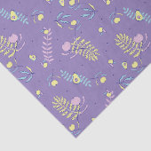 Lila Blumenmuster-Tissue-Papier Seidenpapier (Ausschnitt)