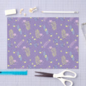 Lila Blumenmuster-Tissue-Papier Seidenpapier (Handwerk)