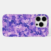 Lila Blumenmuster Violett Blossom Muster Case-Mate iPhone Hülle (Rückseite (Horizontal))