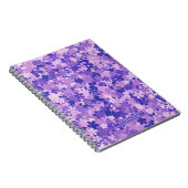 Lila Blumenmuster Violett Blossom Muster Notizblock (Rechte Seite)