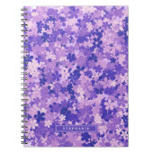 Lila Blumenmuster Violett Blossom Muster Notizblock (Vorderseite)