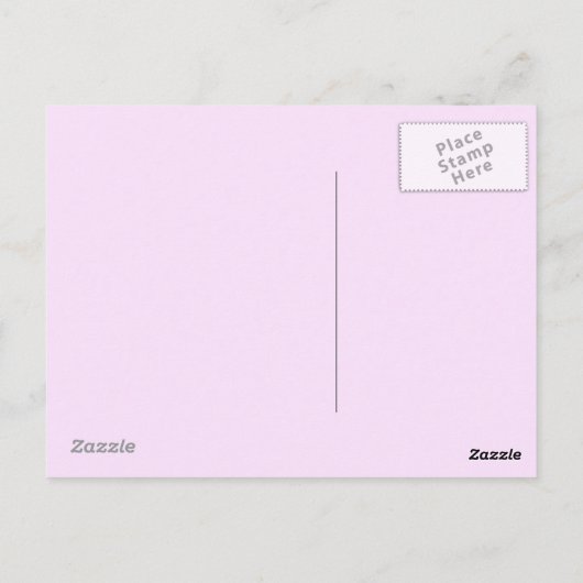 Lila Blumenmütter Postkarte (Rückseite)