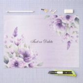 Lila Blumenpapier für Wasserfarben Seidenpapier (Handwerk)