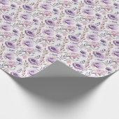 Lila Blumenpapier Geschenkpapier (Ecke)