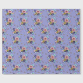 Lila Blumenpapier-Rose Geschenkpapier (Flach)