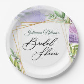 Lila Blumenpapier-Teller Pappteller (Vorderseite)