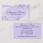 Lila Blumenpastete Visitenkarte (Vorne/Hinten)