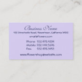 Lila Blumenpastete Visitenkarte (Rückseite)