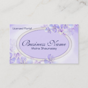 Lila Blumenpastete Visitenkarte