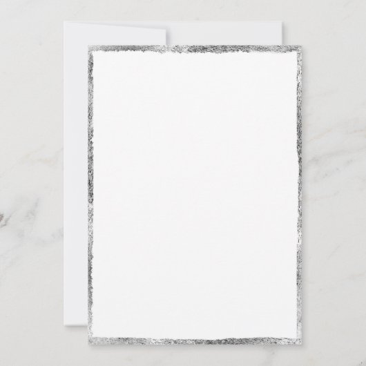 Lila Blumenperle Elegante Silberhochzeit Einladung (Rückseite)