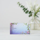 LILA BLUMENphantasie Visitenkarte (Stehend Vorderseite)