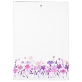lila Blumenplatte Klemmbrett (Rückseite)
