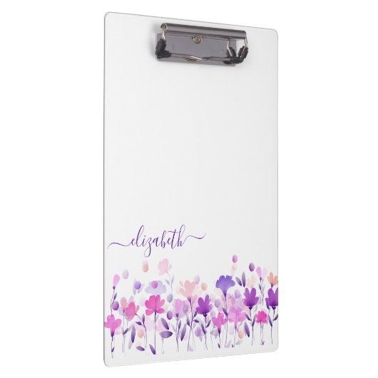 lila Blumenplatte Klemmbrett (Rechts)