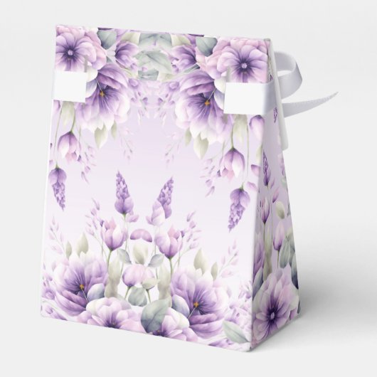 Lila Blumenpracht Box Geschenkschachtel (Rückseite)