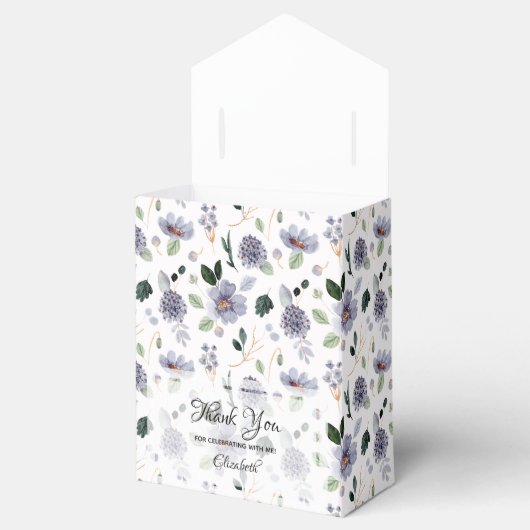 Lila Blumenpracht Box Geschenkschachtel (Geöffnet)