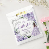 Lila BlumenPrinzessin Silver Quinceñera 16 15 Geschenktütchen (Versiegelt)