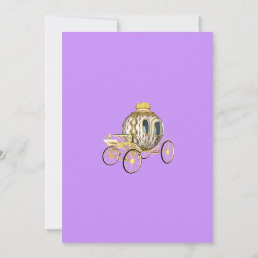 Lila Blumenprinzessin Verzauberte 1. Geburtstag Einladung (Rückseite)