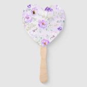 Lila Blumenpumpen Herbstmenü des Party Fächer (Rückseite)